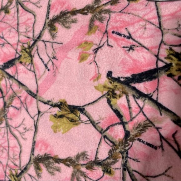 Country Stitched Pink Woodlands Camo Flannel Infinity Scarf - Picture 7 of 13